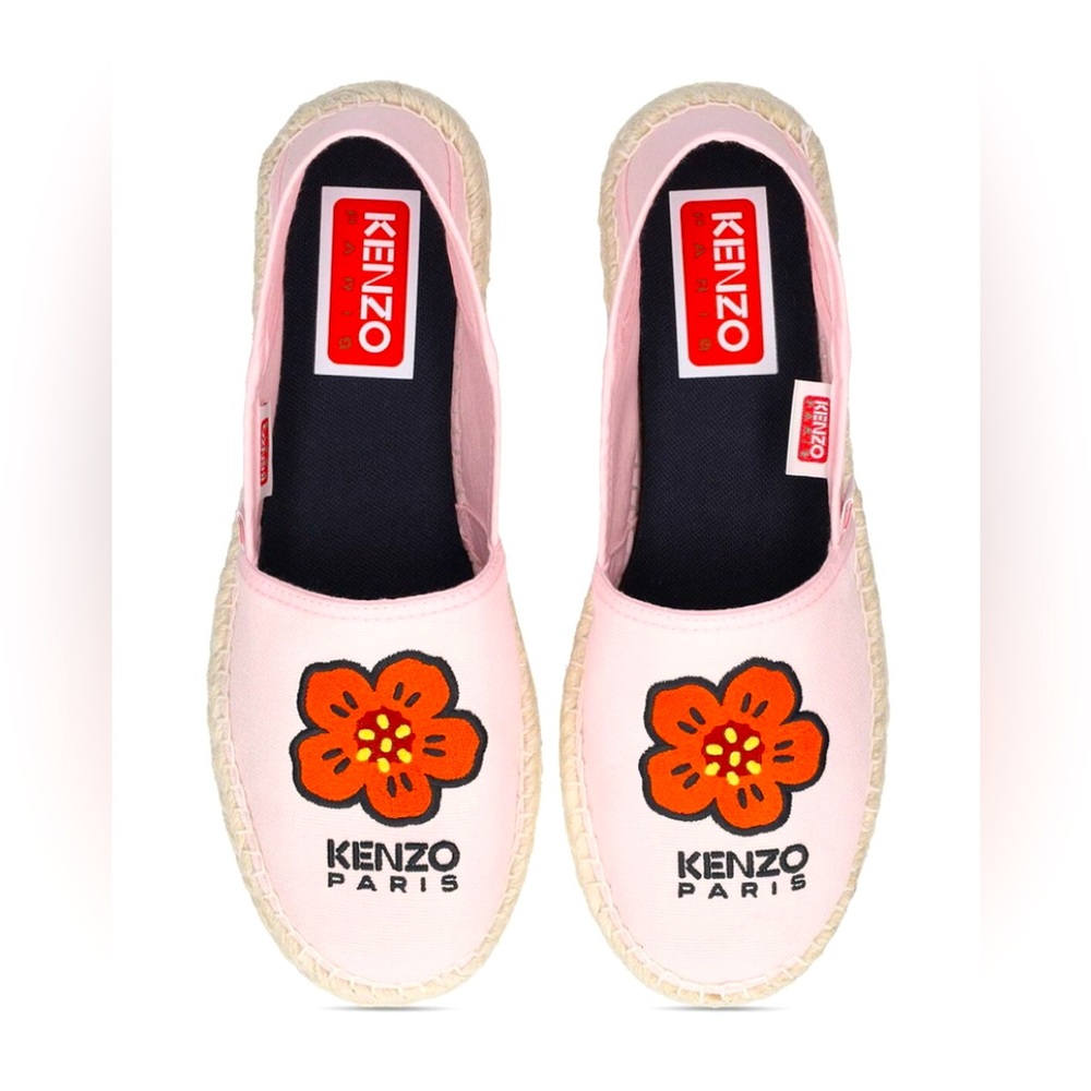 Kenzo Boke Flower Espadrille Flats Rose Clair Size US 5.5